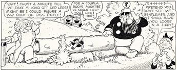 HAROLD KNERR (1883-1949) Katzenjammer Kids comic strip in 8 panels.